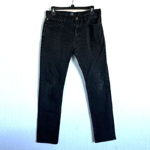 J. Crew Jeans 31x30 Fits 31x29 Black Denim Faded Flex Straight Leg‎ Adult